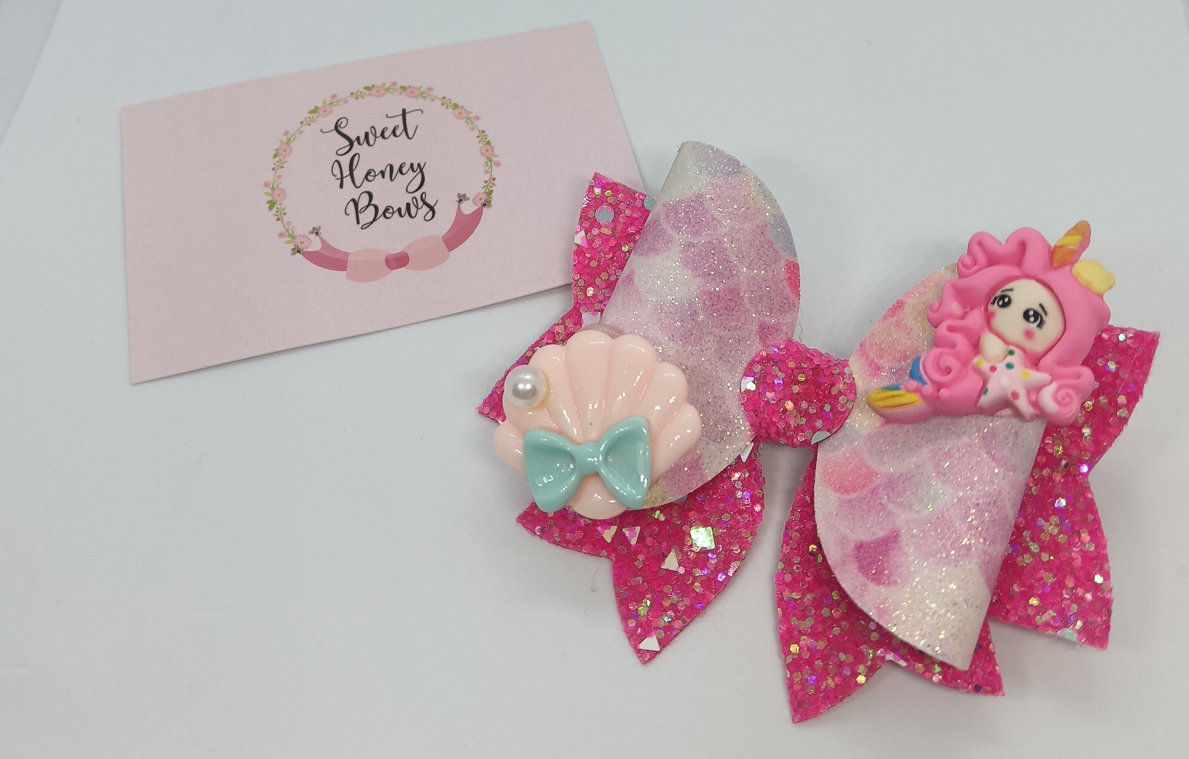 Pink Mermaid Bow
