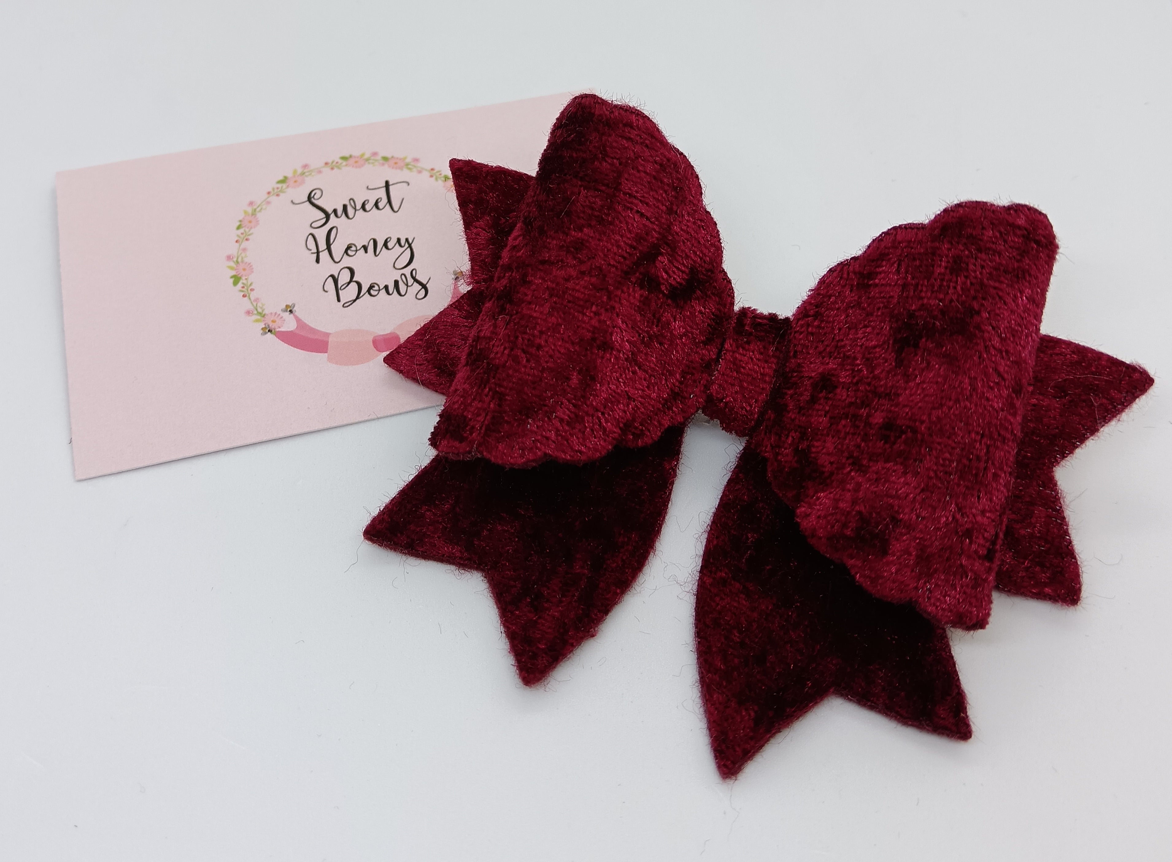 Burgundy Velvet Bow