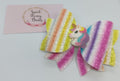 Stripy Unicorn Bow
