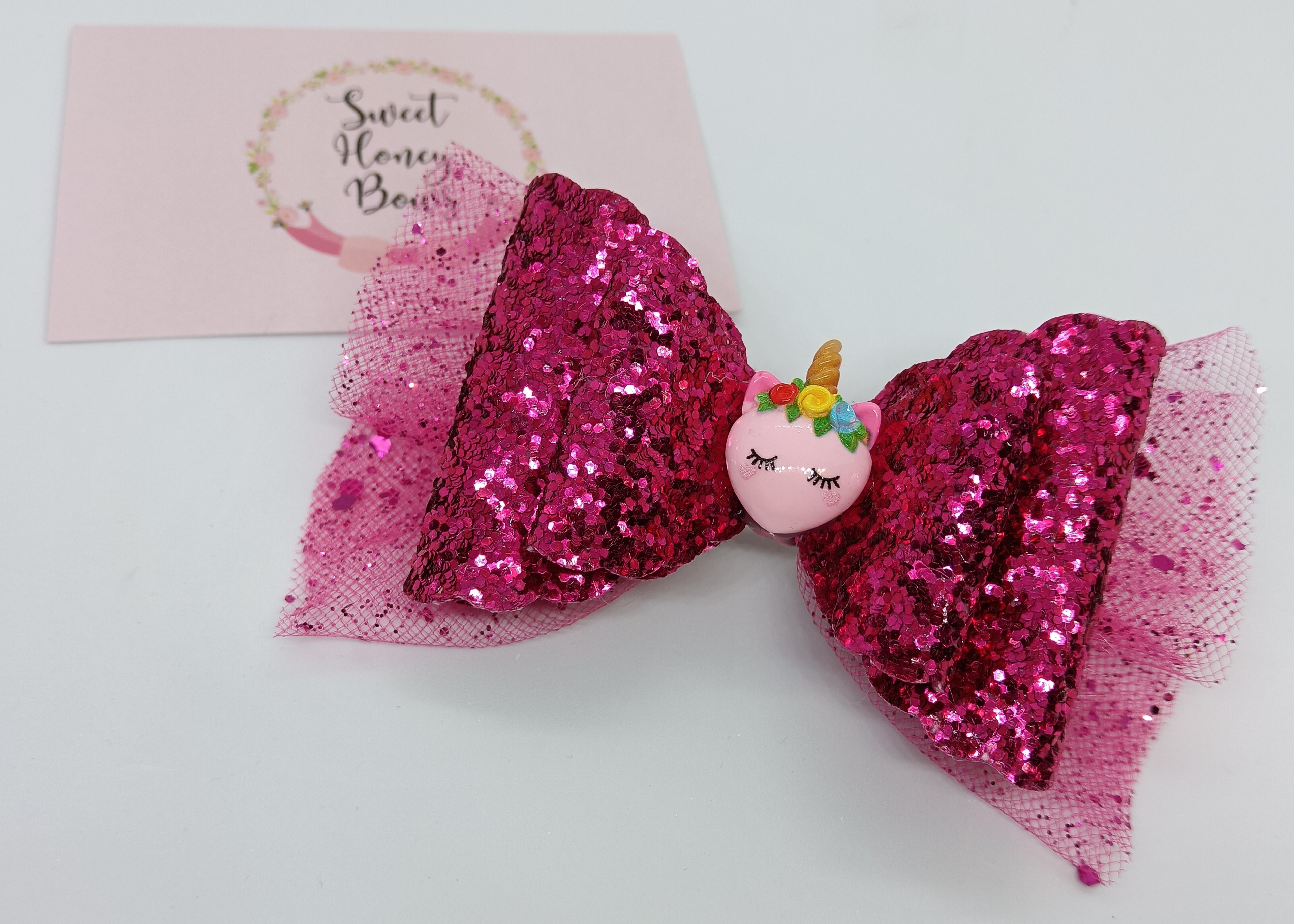 Glitter Unicorn Bow