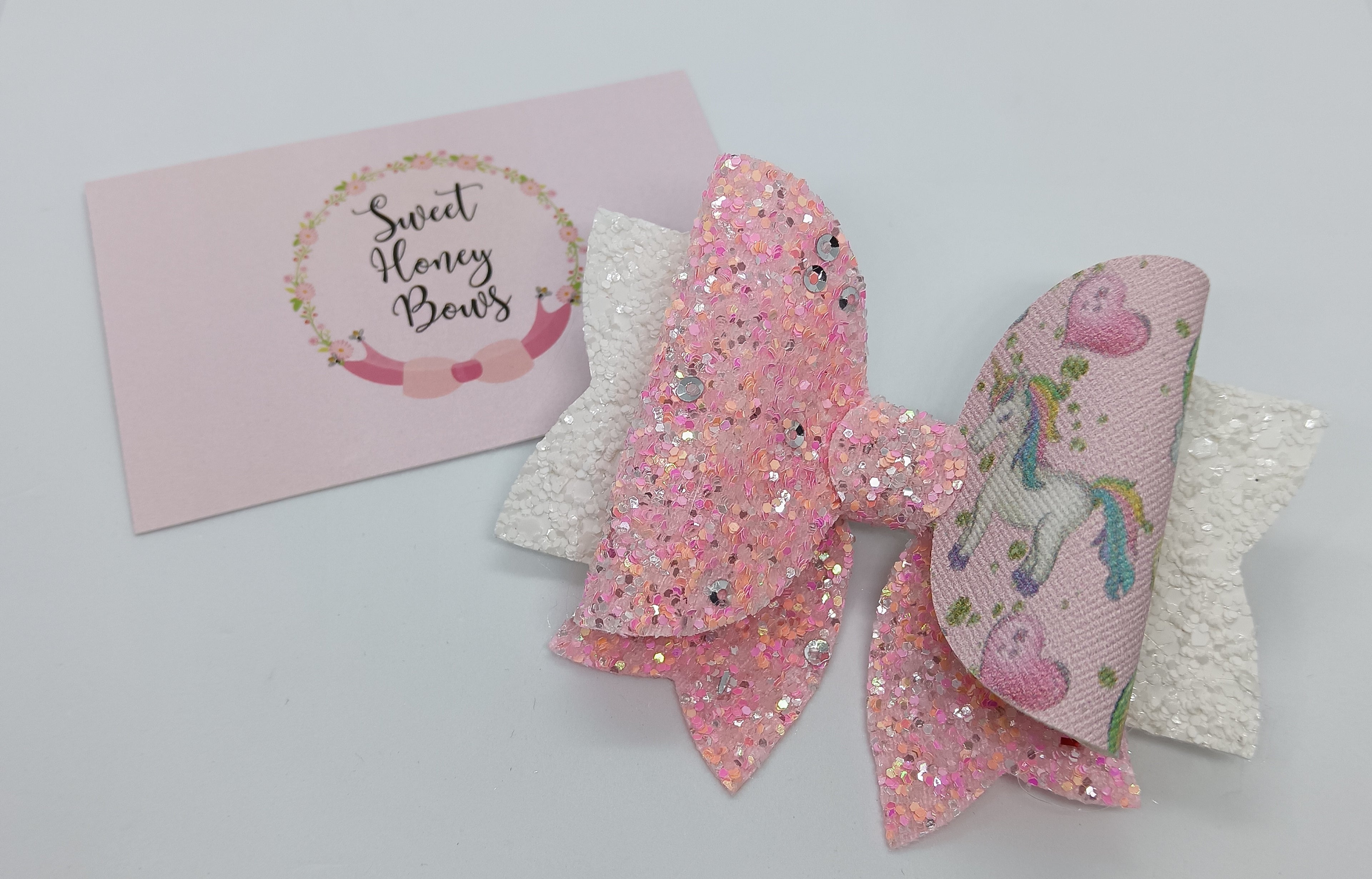 Glitter Unicorn Bow
