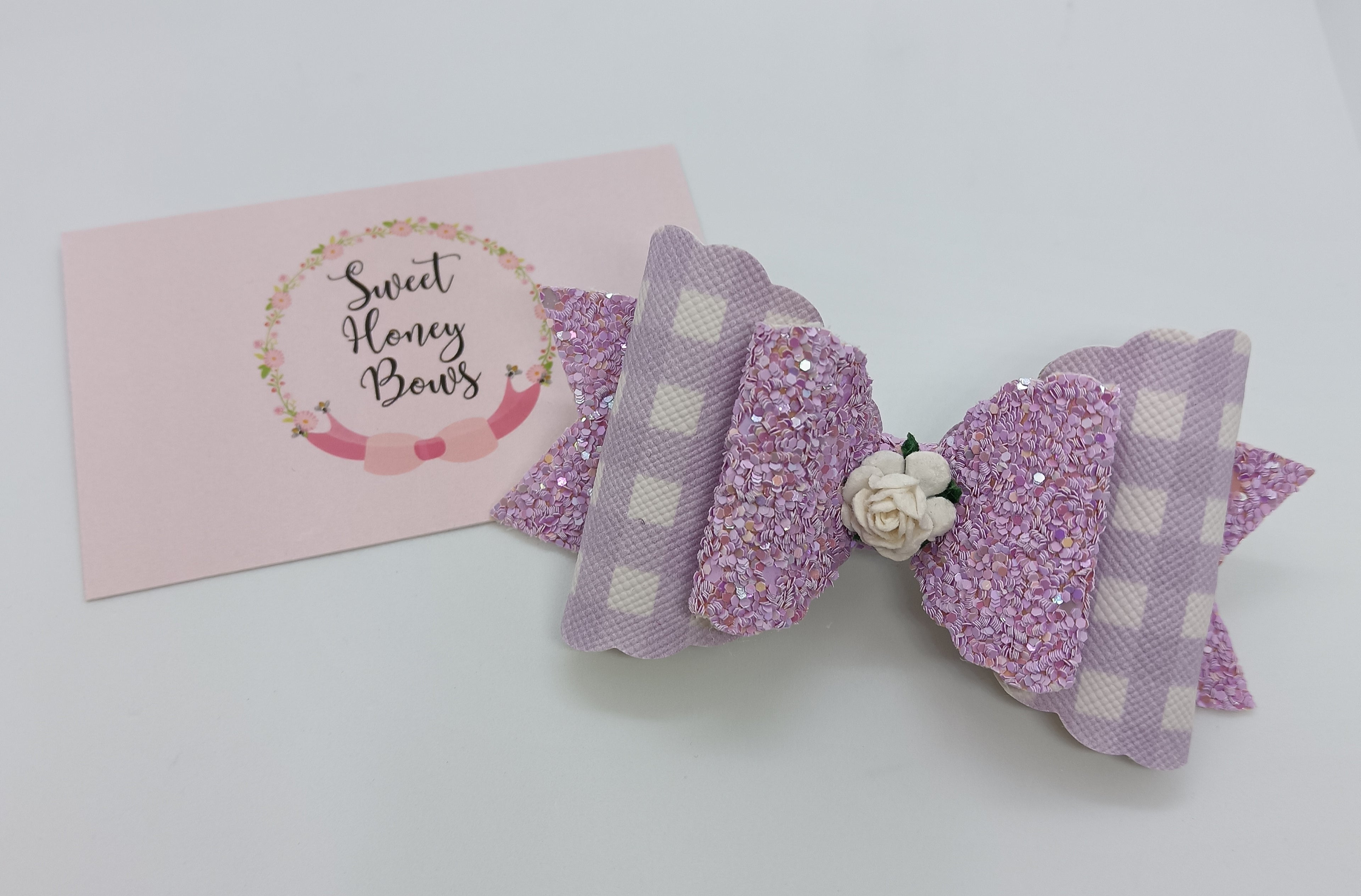 Lilac Rose Bow