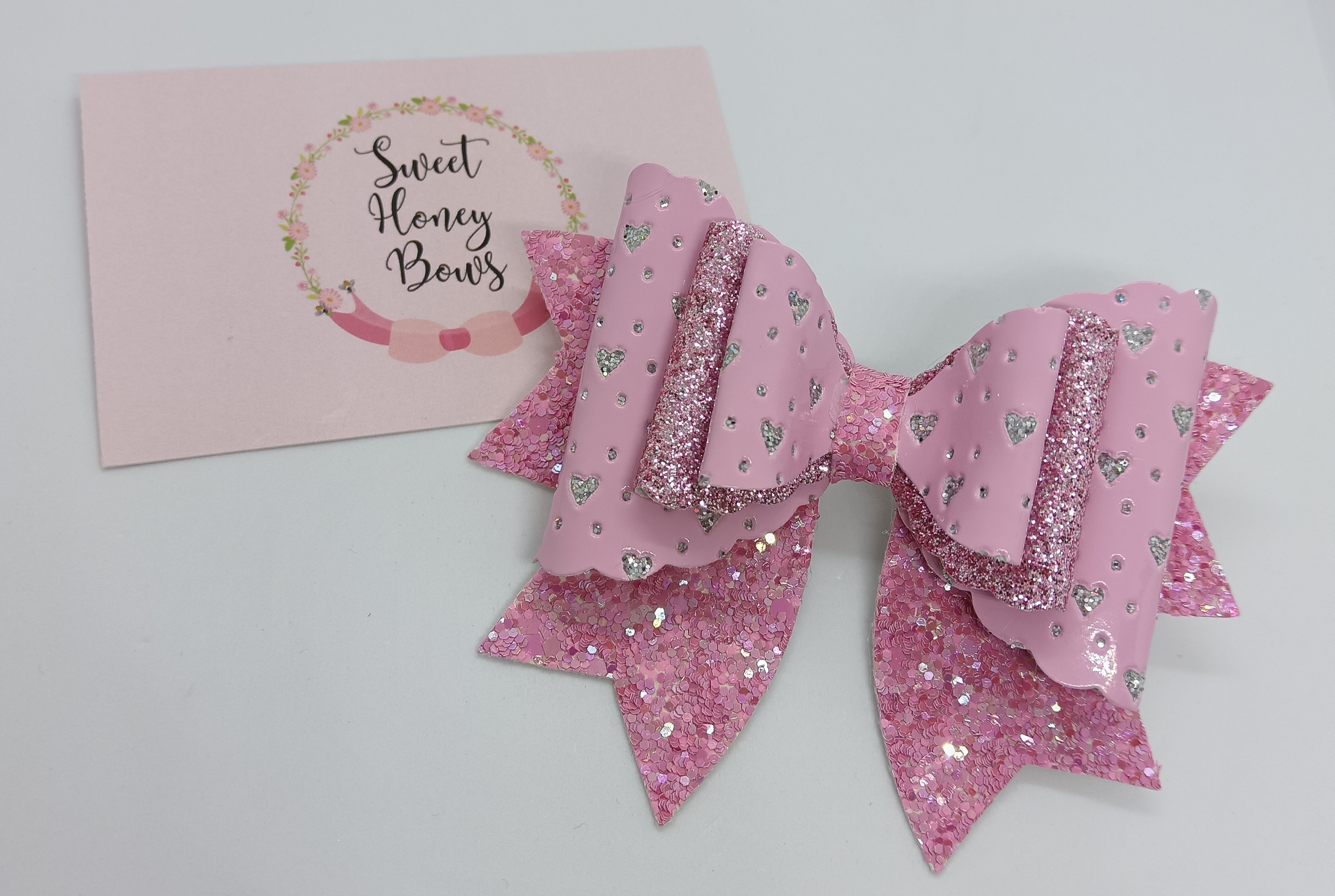 Sparkle Heart Bow