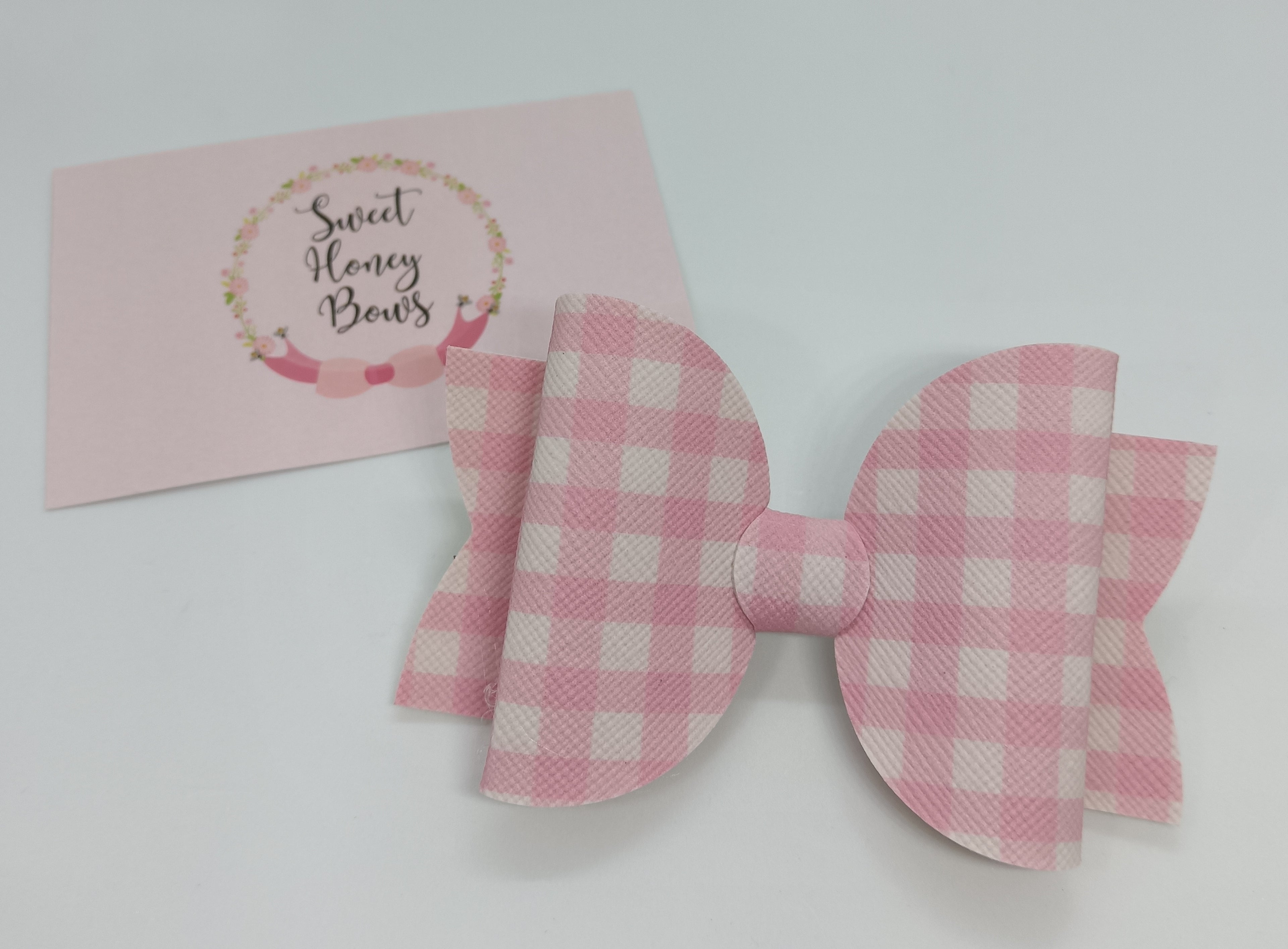 Pink Gingham Bow