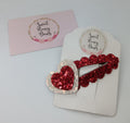 Red Glitter Heart Clip
