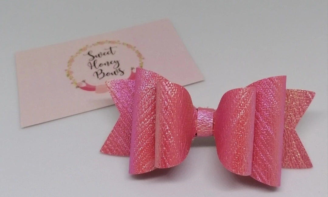 Pink Shimmer Bow