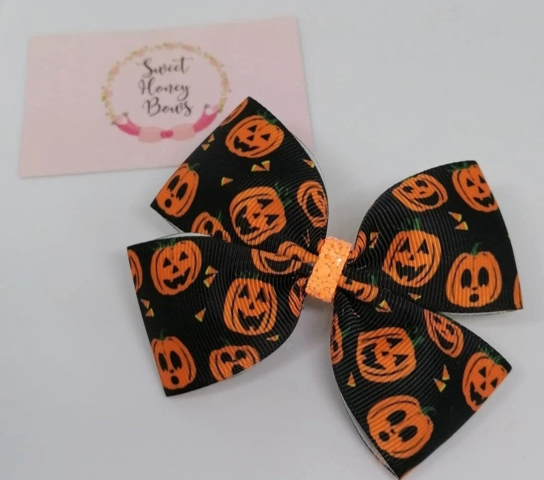 Pumpkin Ribbon Bow