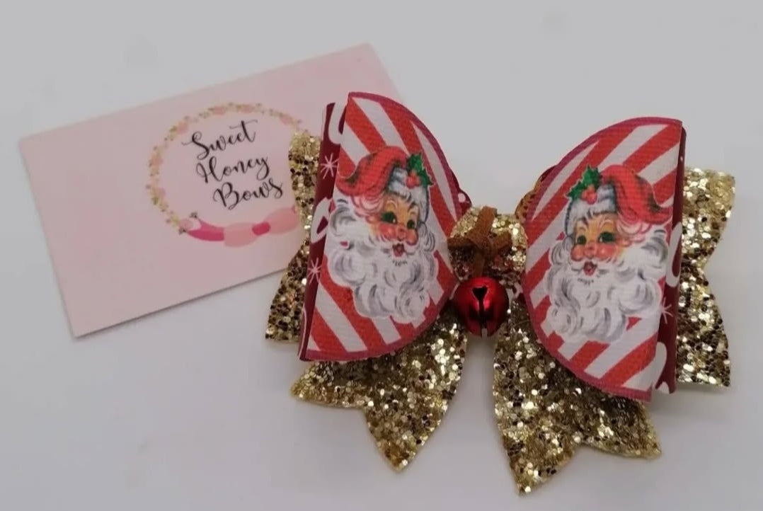 Jingle Bell Santa Bow