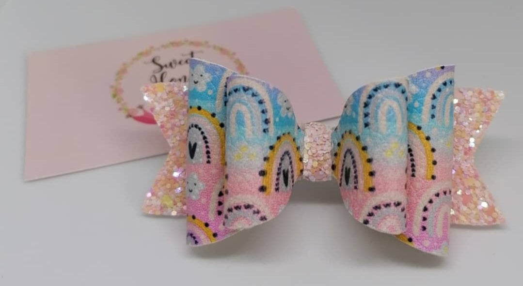Ombre Rainbow Bow