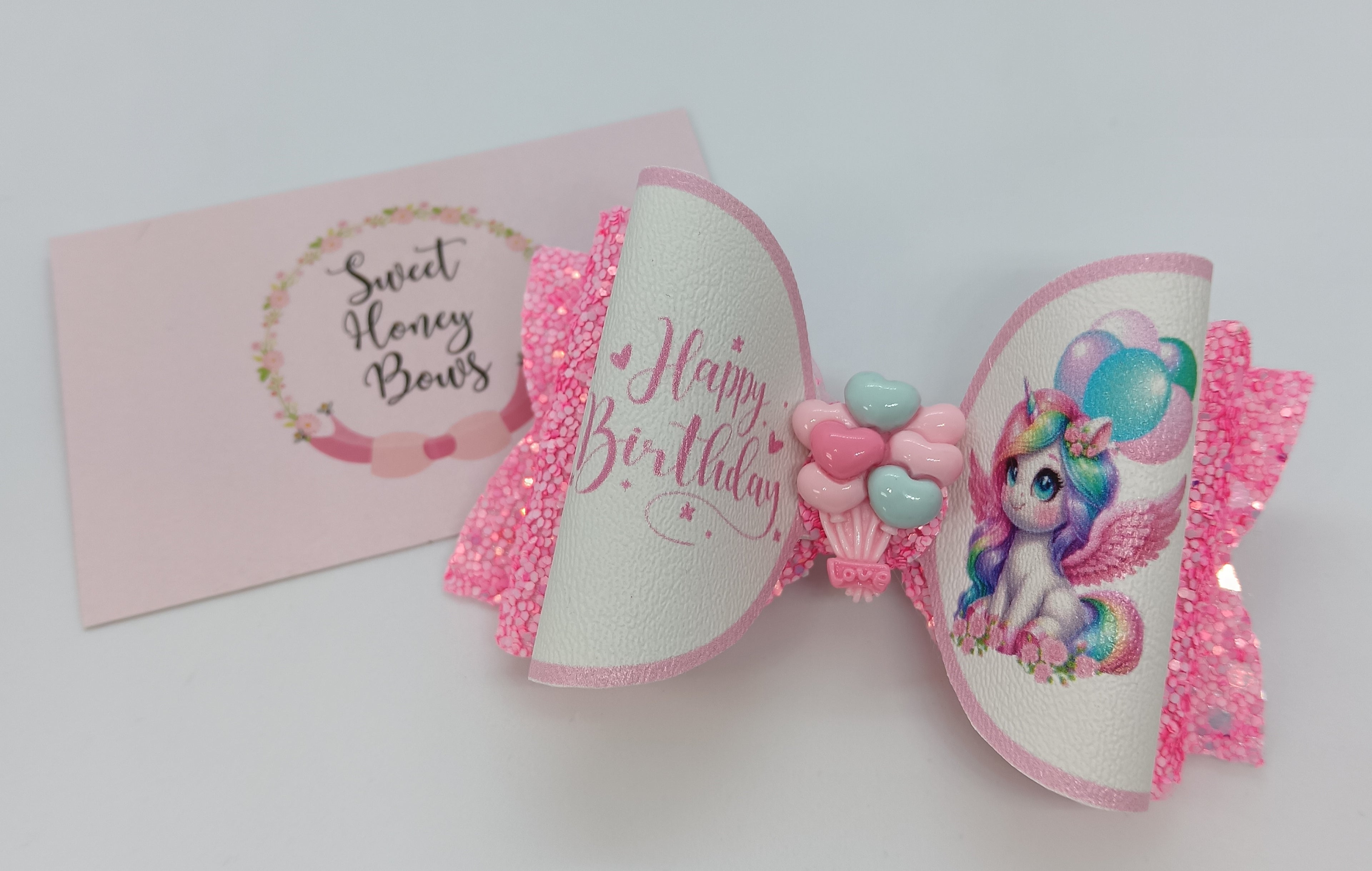 Unicorn Birthday Bow